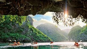 Halong Bay Kayaking into Dark Cave is the best adventure activities for Solos!